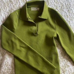 Anthropologie Long Sleeve Polo bodysuit